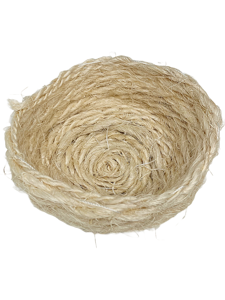 Incrustation nid sisal blanc 10 pièces