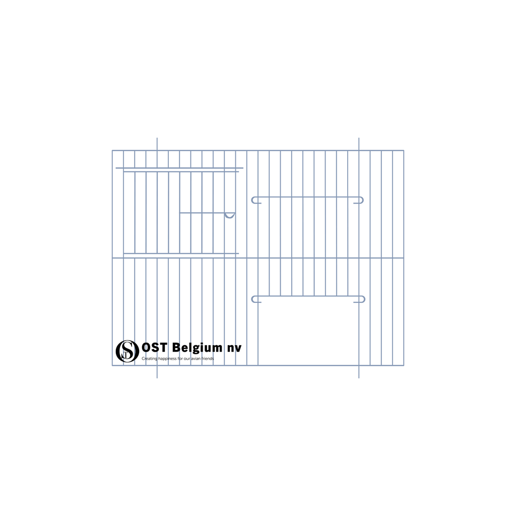 [89925655] Frente de exposição para aves autóctones 34cmx25cm 1D+1DD galvanizado