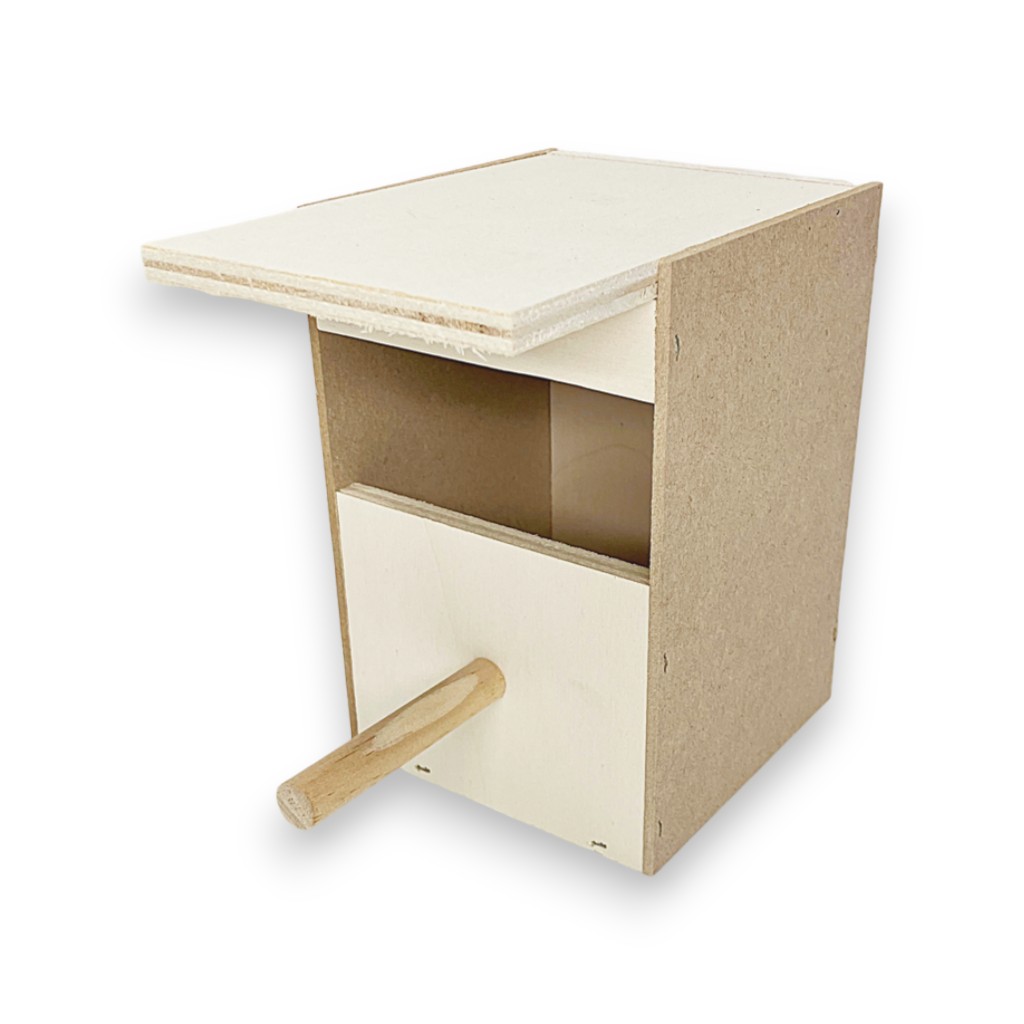 Exotic nest box middle no.4 DxWxH 10.8x10.5x15.8 cm