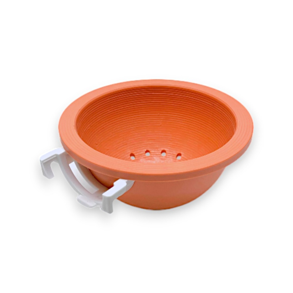 Nestpan orange with white hook