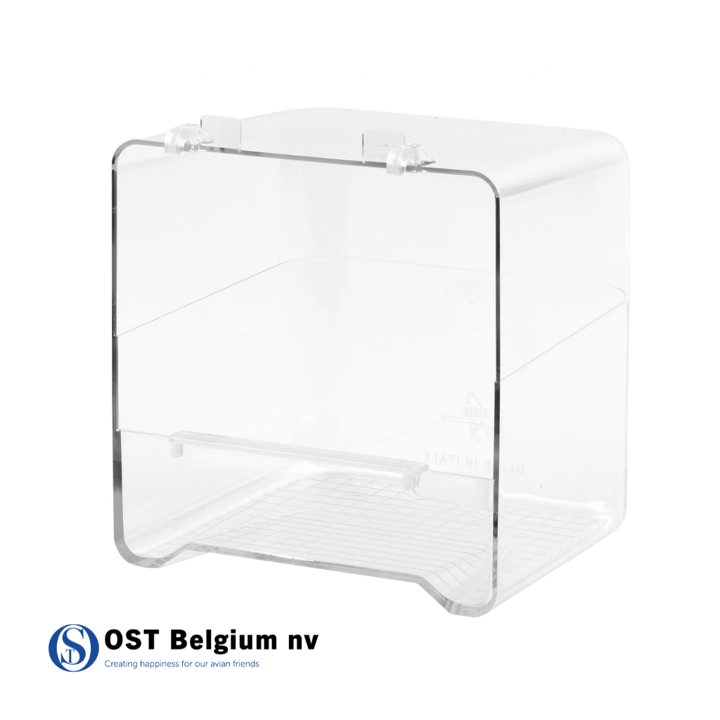 Casetta bagno uccelli con ganci in plastica